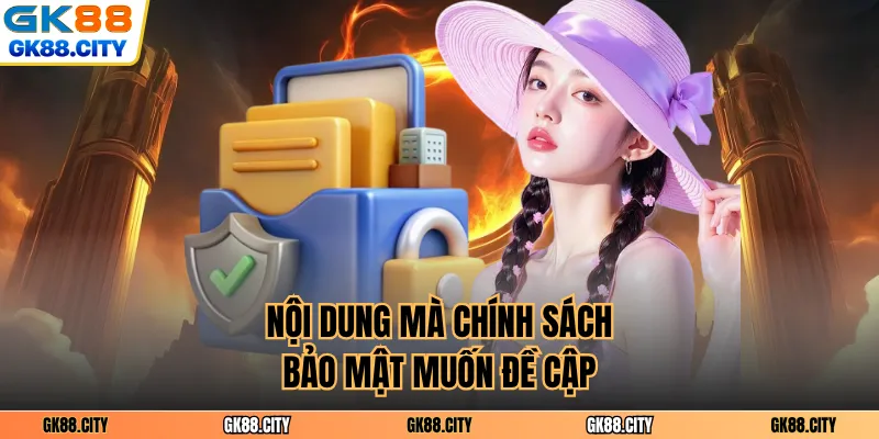 Nội dung mà chính sách bảo mật muốn đề cập
